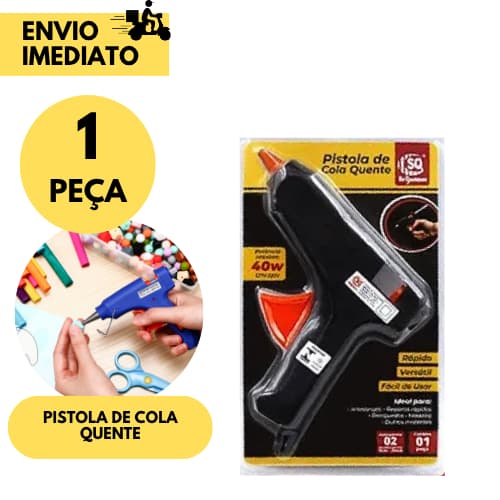 1 Pistola Cola Quente 20W Artesanato Bico Fino Rápido Aquecimento Pequenos Raparos