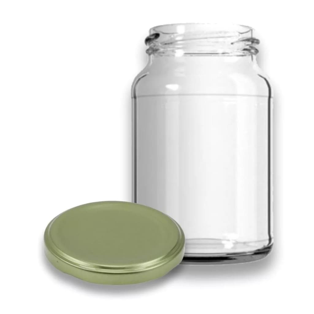 Kit 15 Potes de Vidro 500ml Para Conserva Geleia Palmito + Tampa