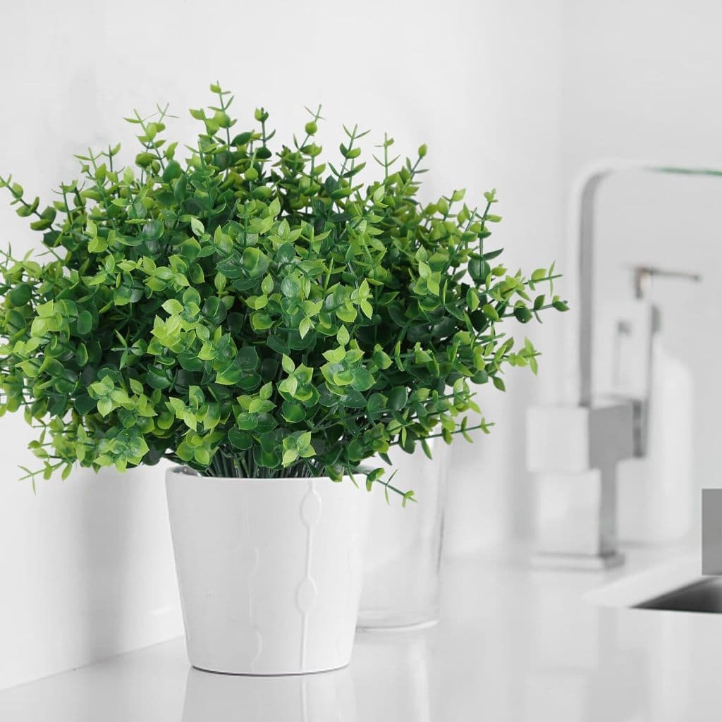 Kit 10 Galhos Folhagem Verde Eucalipto Artificial 35cm