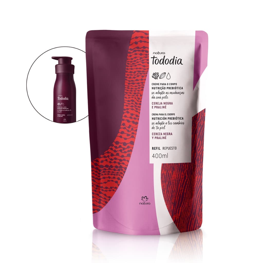 Refil Creme Hidratante Cereja Negra e Praliné