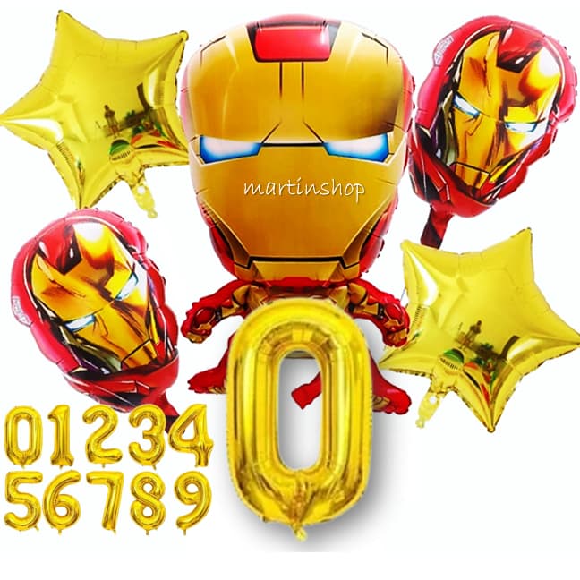 Kit Balão Homem de Ferro Metalizado Grande Marvel