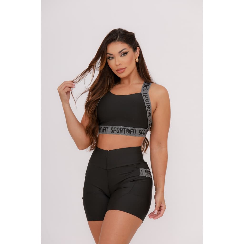 Short Top Conjunto Academia Feminino
