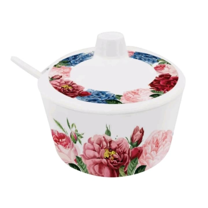 Açucareiro melamine luxo 430ML floral yangzi 1610/MLA 05517