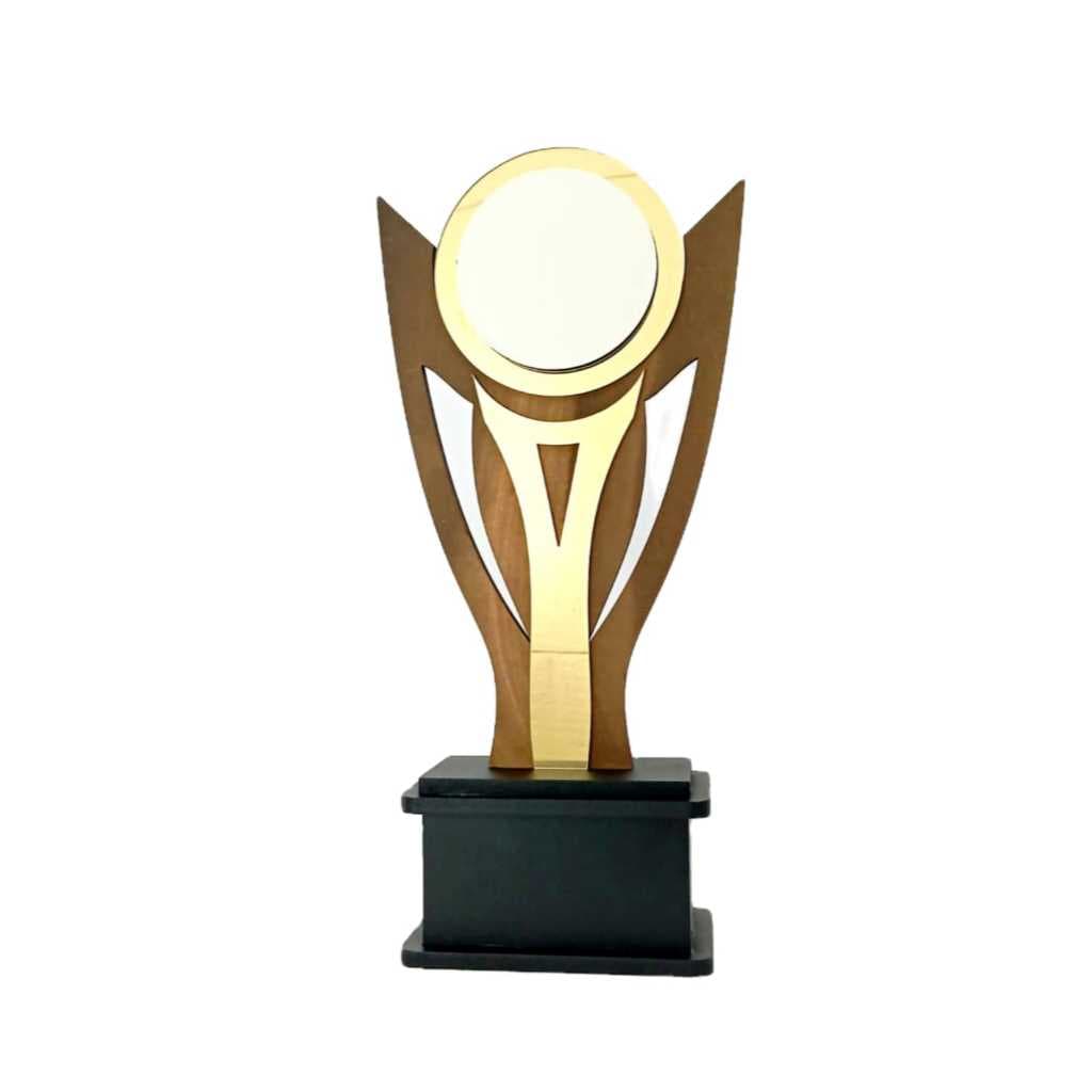 Troféu Premium, MFD-Acrílico, Base tipo Caixa, Pronta entrega, Personalização Realizada Pelo Cliente