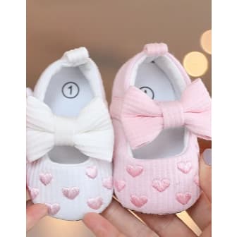 Sapatos De Bebê Para Meninas Laço Com Não Deslizante Princesa Suaves O Exterior