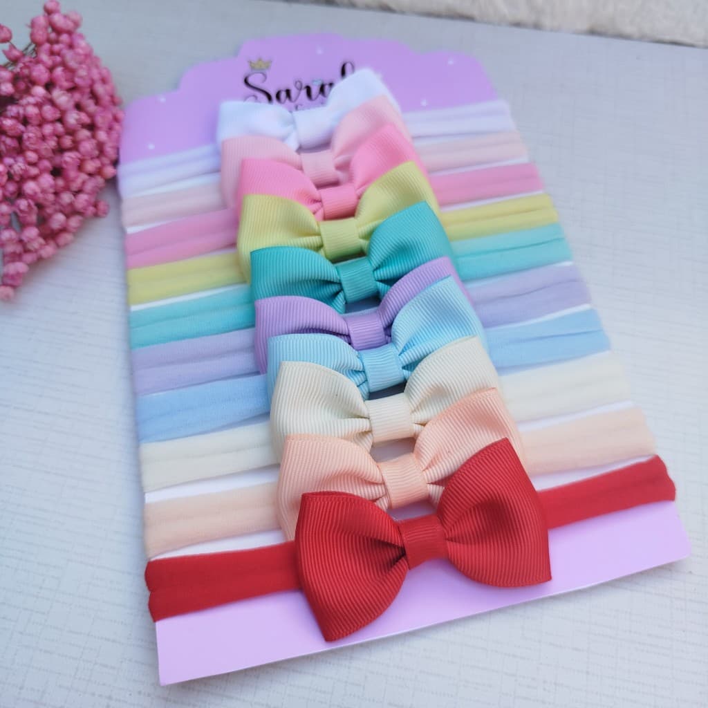 kit com 10 lacos gravatinha /laços RN /saída de maternidade/tiaras de cabelo para bebe