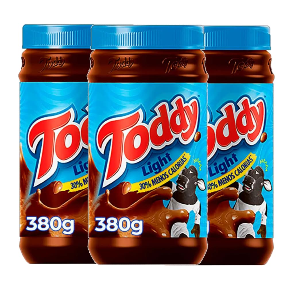 Kit 3 Achocolatado Em Pó Light Toddy Pote 380g