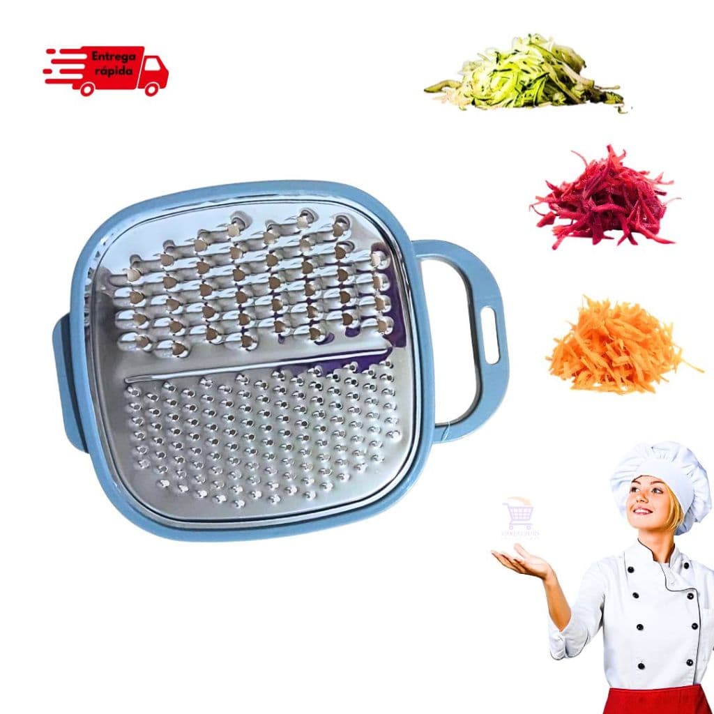 Ralador Inox Com Pote Coletor Para Queijo E Legumes