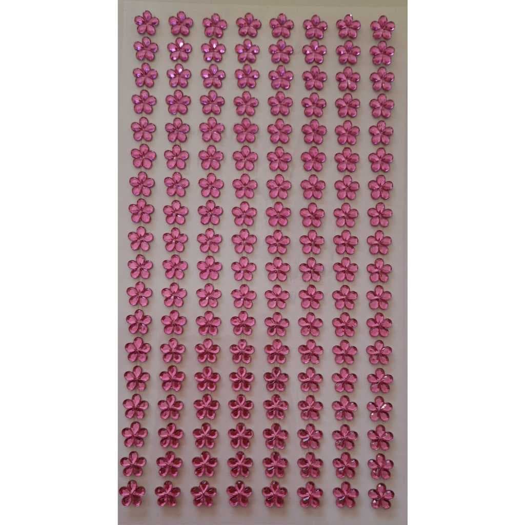 Cartela Strass Flor Adesivo Artesanato Decoração