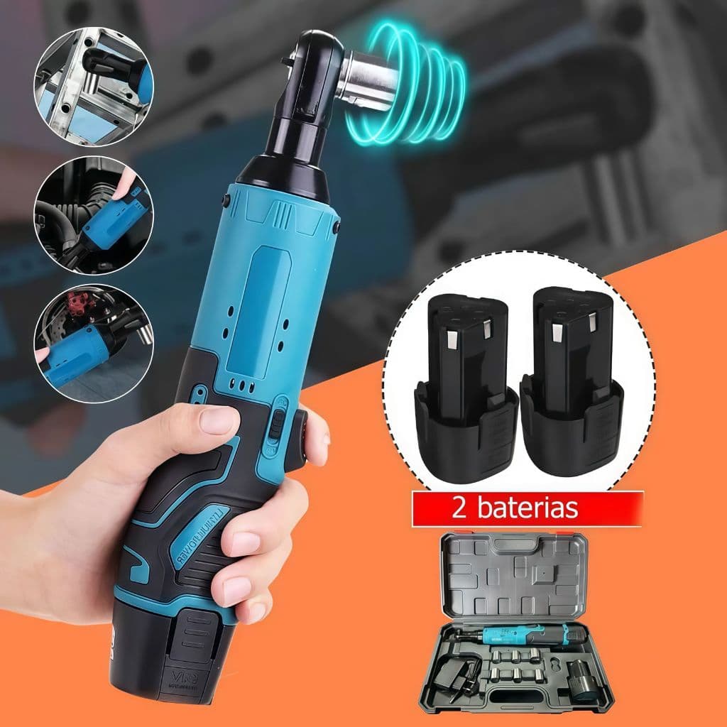 Chave Catraca Elétrica Bateria 12v Bivolt Soquetes 10-17mm - Paladino 2 Baterias