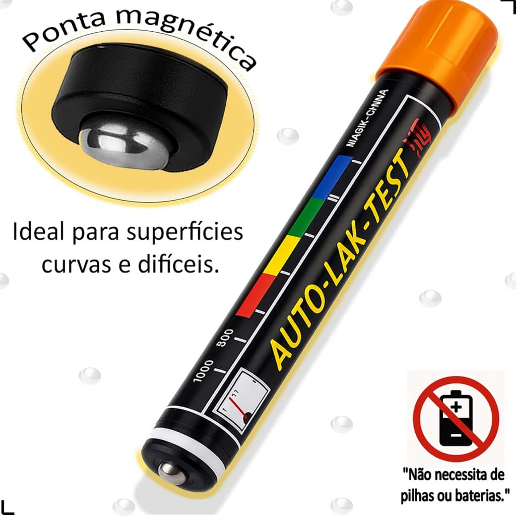 Caneta Teste Pintura Carro Batido Mede Espessura Da Massa