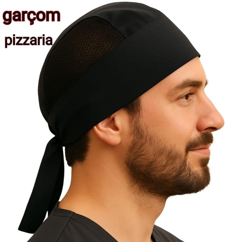 Bandana Touca de Cozinha Restaurante Garçom Pizzaria