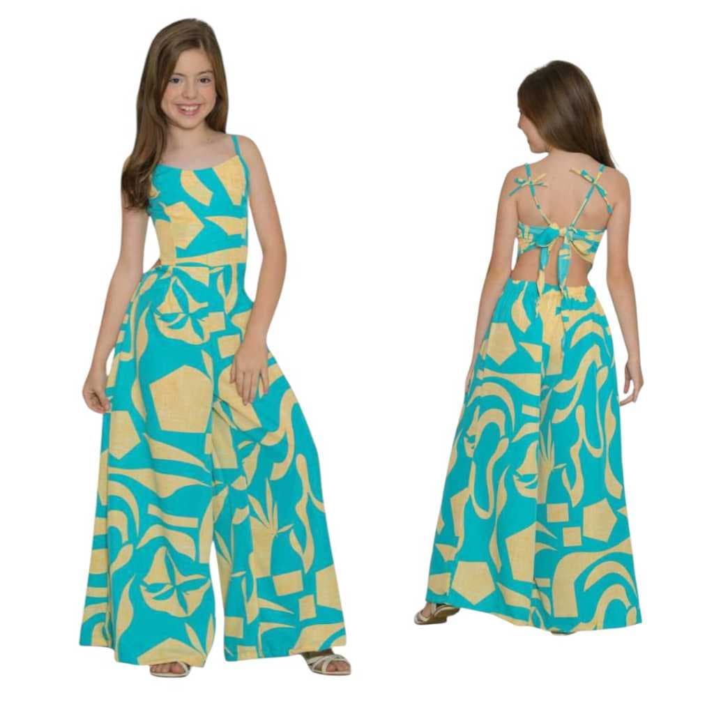 Macacão juvenil estampado para lindas adolescentes