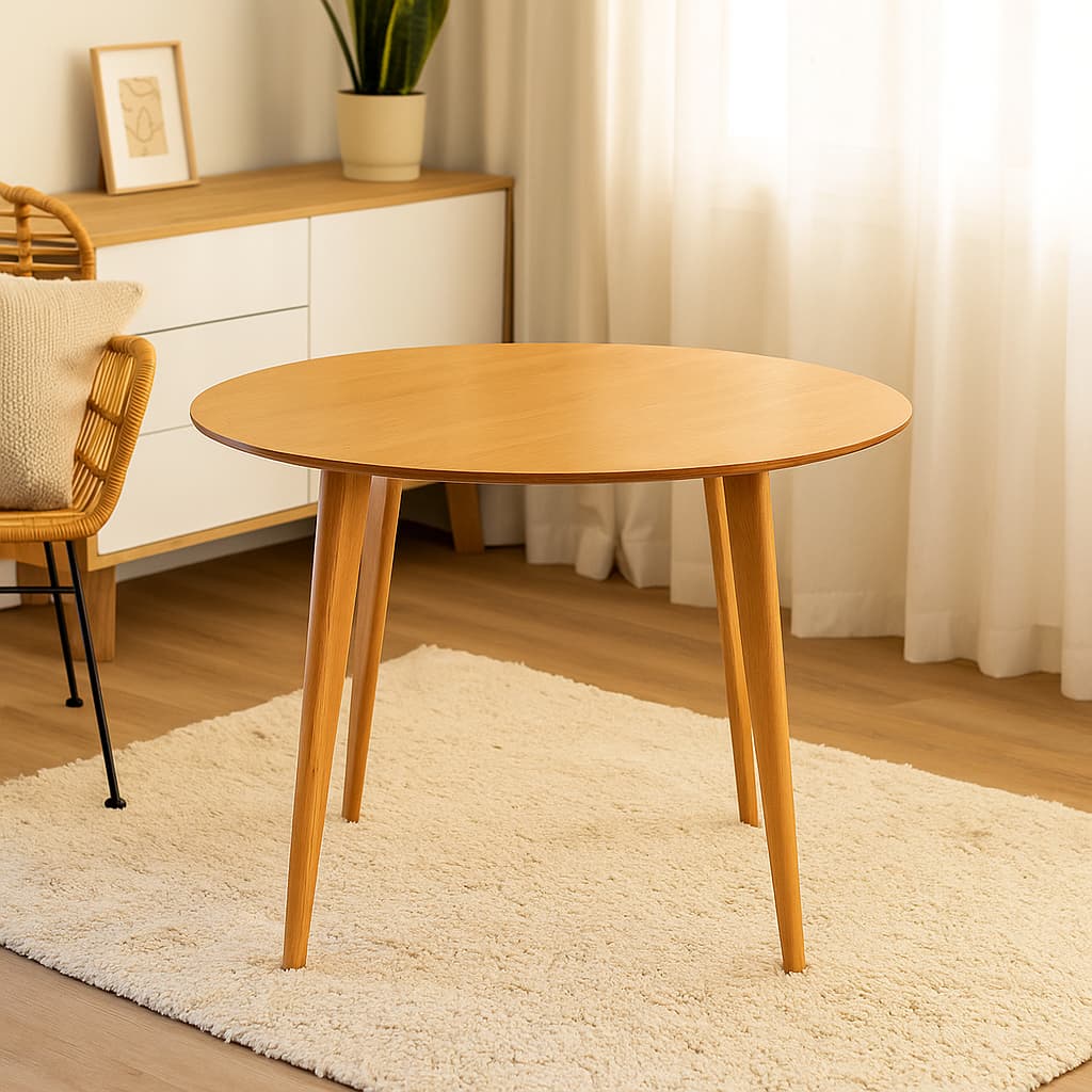 Mesa Leda Saarinen 90cm Cor Freijó Apartamento Sala Jantar