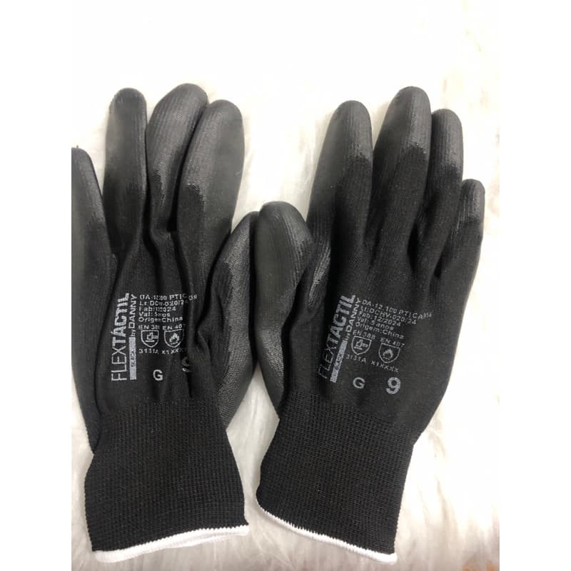 kit 2 Luva Pu Flextactil Preta Danny Ca 29014