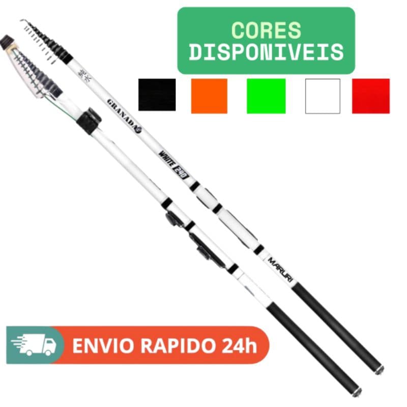 Vara de Pesca Granada 2,40m Ultra Light – Cores Variadas | Ideal p/ Molinete