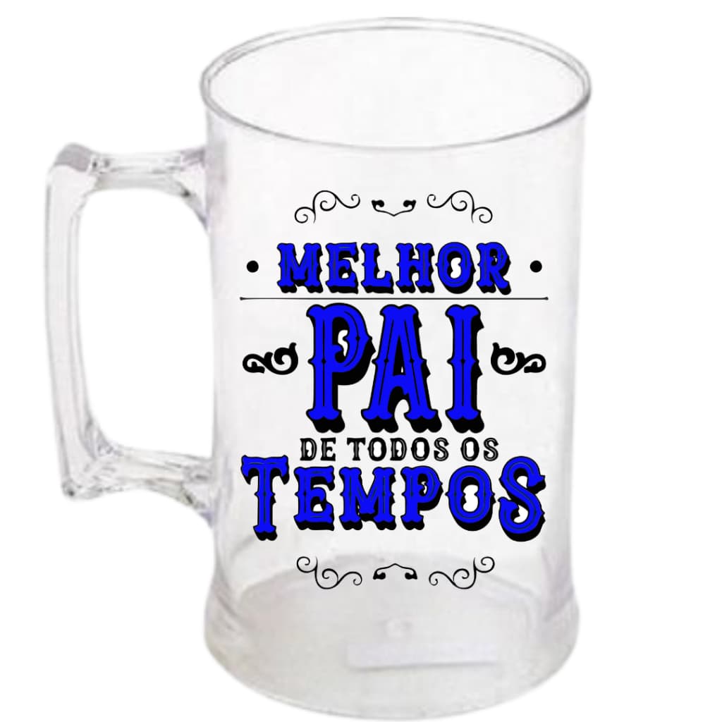 Copo Caneca De Acrílico Chopp Personalizado Dia dos Pais / Natal / Ano Novo/Festas/ Lembrança/ Aniversário - Kit 10 a 50