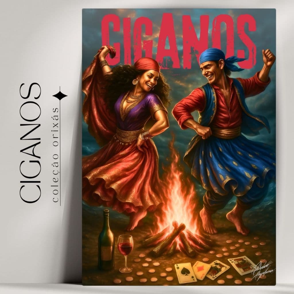 Quadro Decorativo Orixá Ciganos  -  Umbanda e Candomblé - Tradicional - Já com fita Adesiva