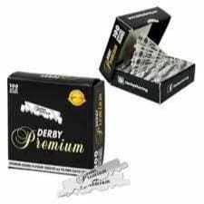 Laminas Derby Premium De Meia Contendo 100 Blades Cortadas
