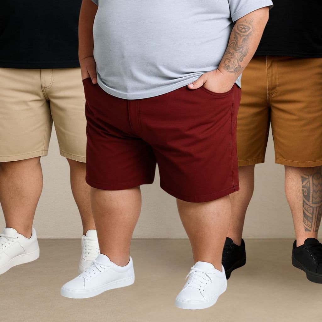 Kit 3 Bermudas Sarja Masculina Plus Size 60 ao 66 Extra G