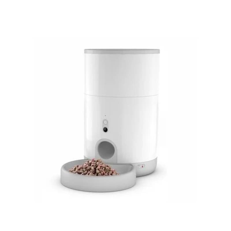 Comedouro Pet KaBuM! Smart 700, Branco - Controle via Aplicativo, Câmera 720p, Programação de porção