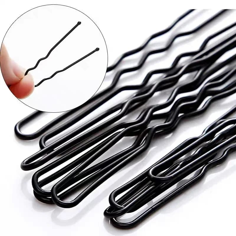 kit ate 300pcs de Grampos De Cabelo Pretos - Penteados em Geral Fixação de Penteados Para Mulheres