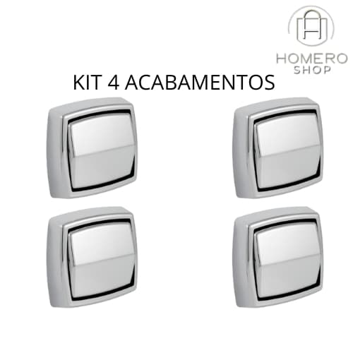 Kit 4 Acabamento Válvula Descarga Banheiro Hydra Max Docol / Deca Cromado