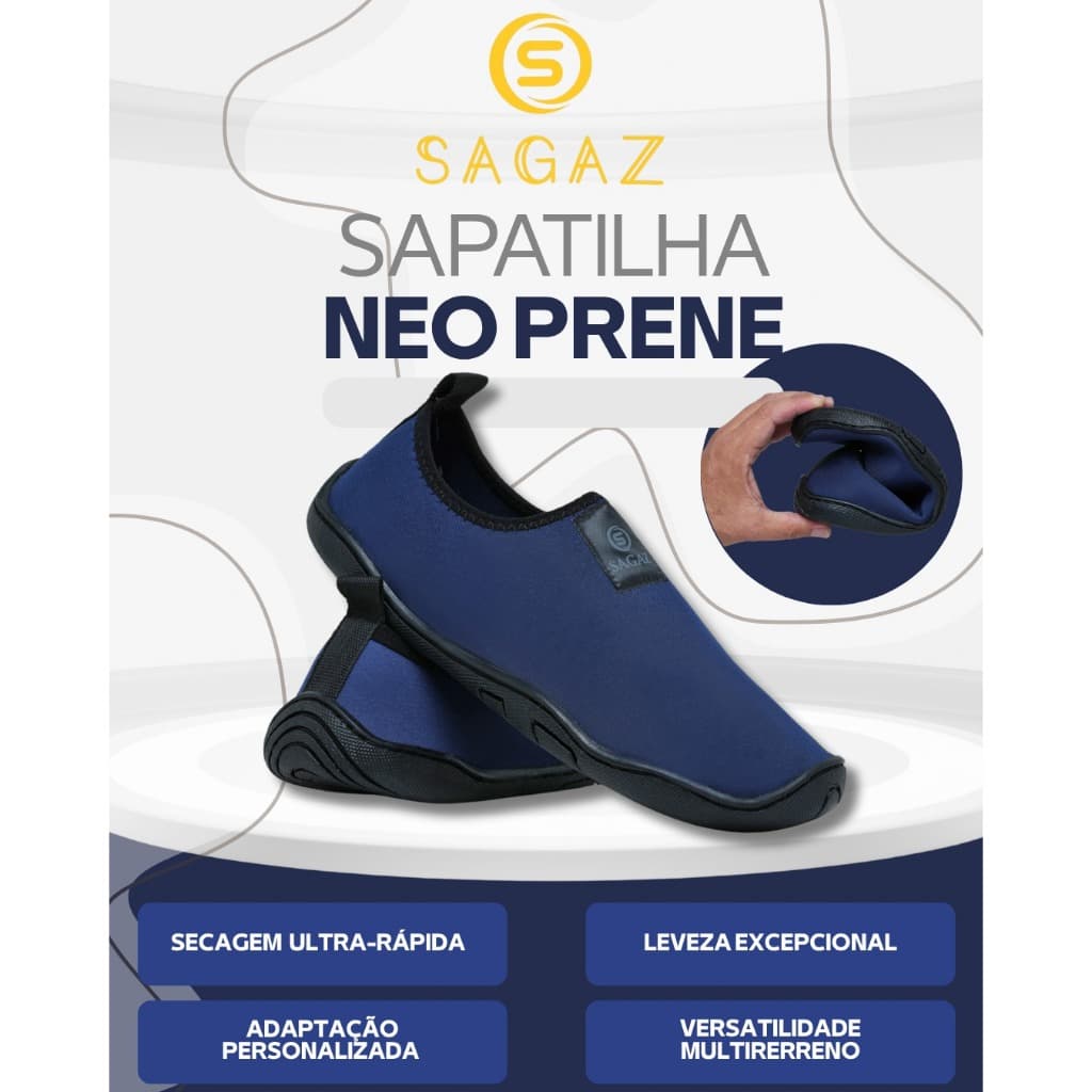 Sapatilha Aquática Neoprene Pesca Sapatilha Praia Sapatilha Antiderrapante caiaque piscina