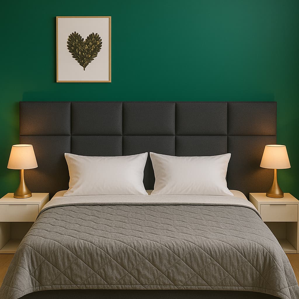 Cabeceira Estofada Adesiva King 10 Placas 40x30cm – Kit Luxo Cama Casal - ENVIO IMEDIATO
