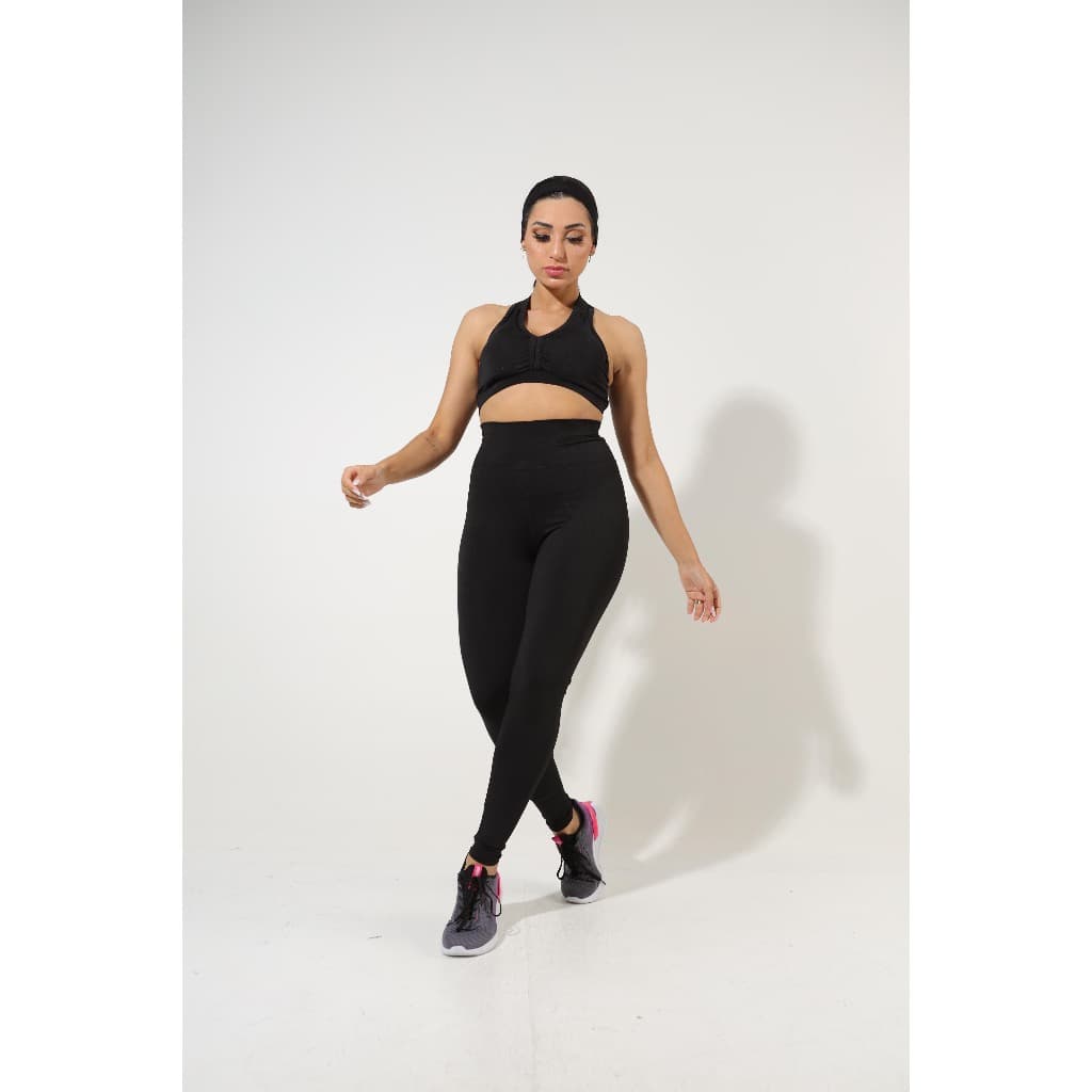 Calça Legging Suplex Cós Alto Empina Bumbum Zero Transparencia Grossa