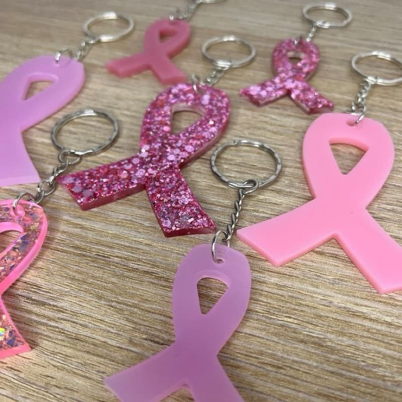 chaveiros outubro rosa conscientização câncer de mama