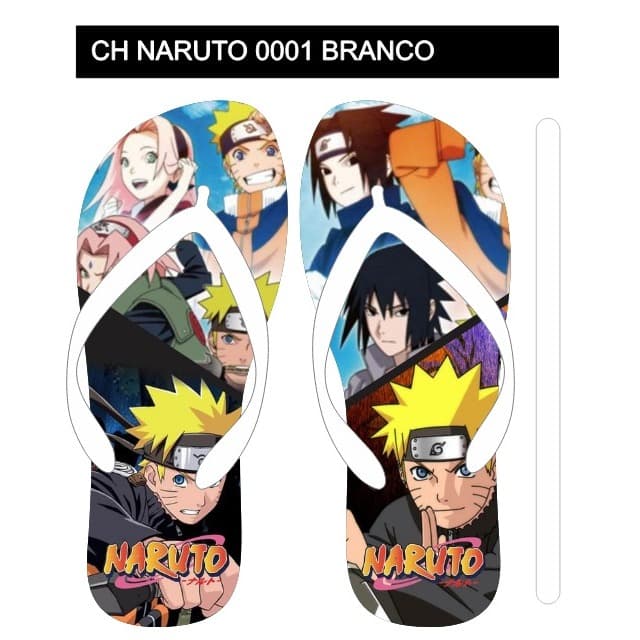 Chinelo Naruto Uzumaki Sandália Conforto Antiderrapante Anime Geek PROMOÇÃO Unissex