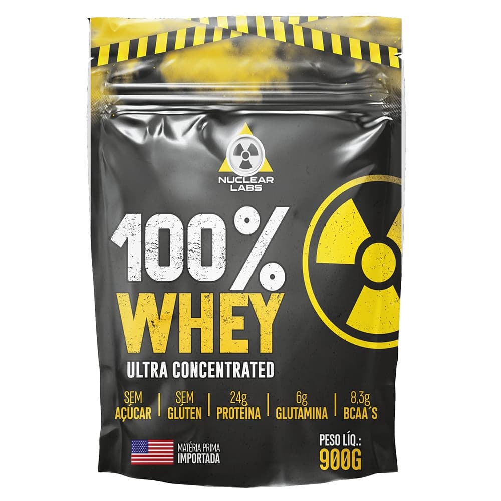Whey Protein 100% Ultra Concentrado 900g (refil) Nuclear Labs