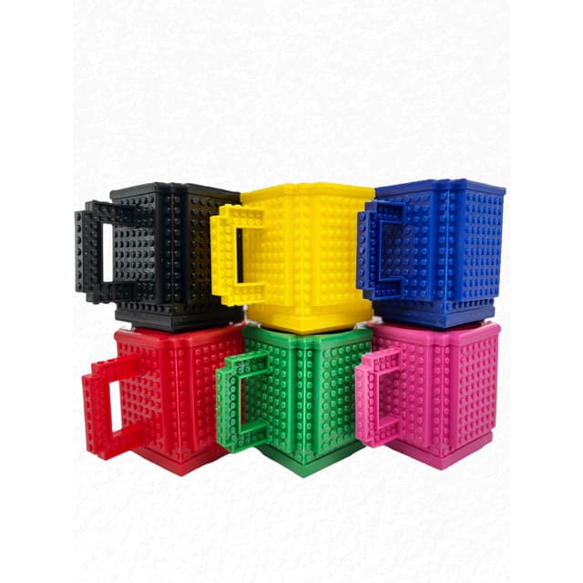 Caneca de Montar Inspirada na Lego  ** NÃO ACOMPANHA PEÇAS DE MONTAR **