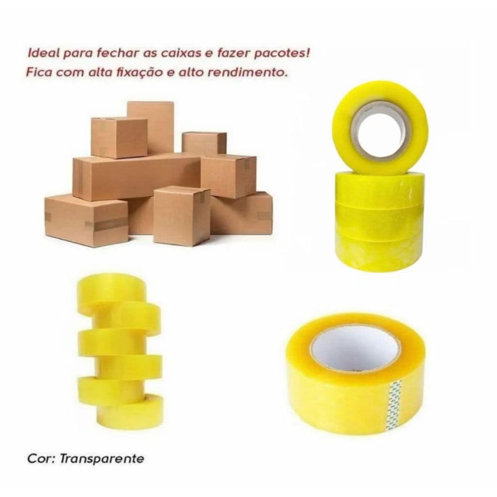 Fita Durex Adesiva 350M com 10 Unidades