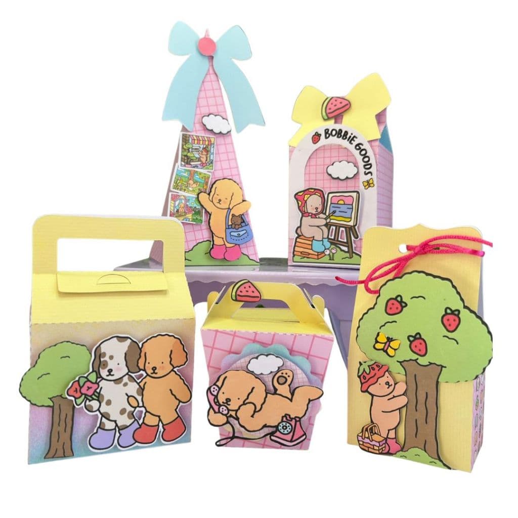 Kit Festa Aniversário Bobie Goods caixinhas personalizadas
