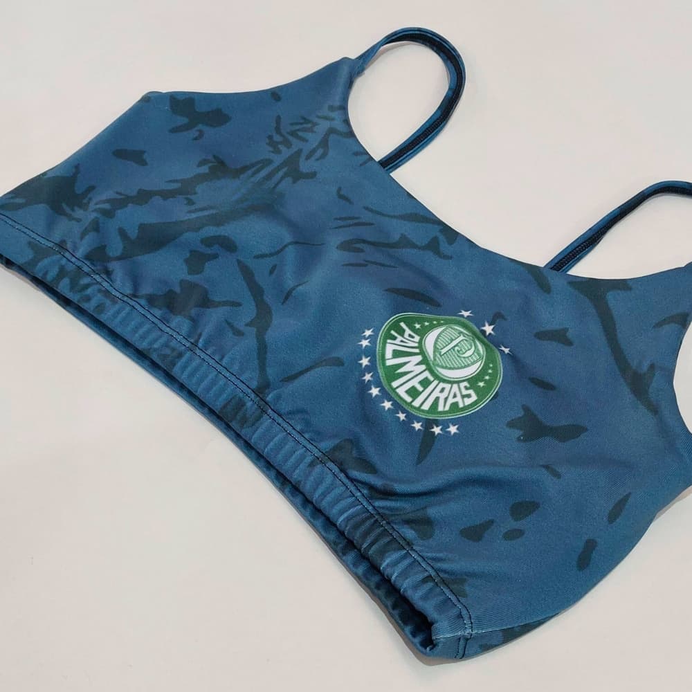 Top Cropped Feminino Times do Coração Alça Fina PALMEIRAS ESTHER