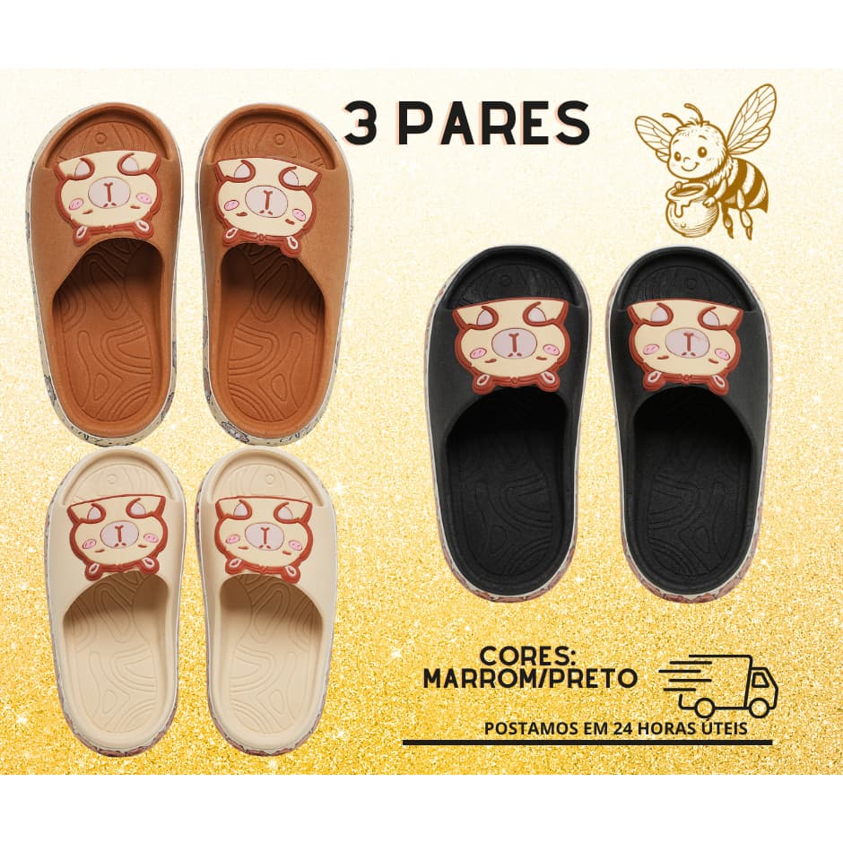 Chinelo Capivara Infantil - Conforto e Acabamento Premium