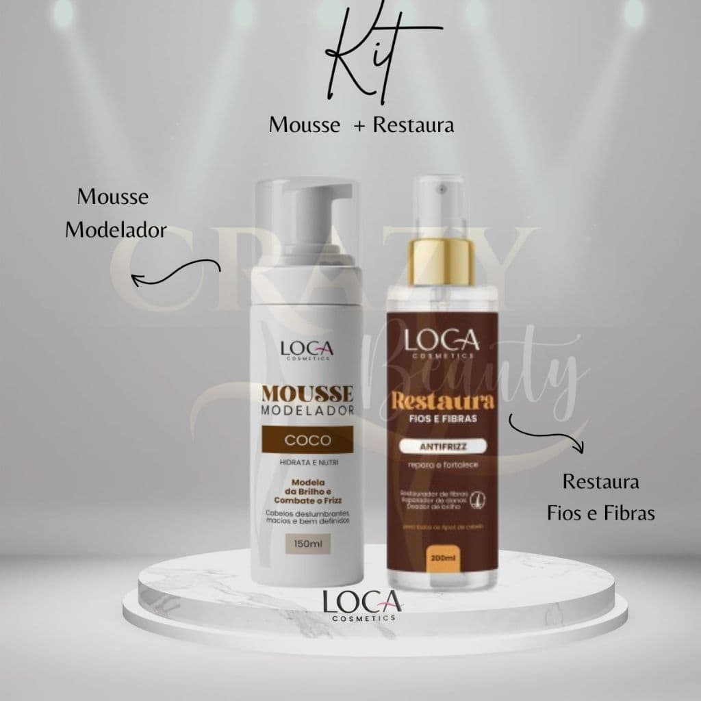 Kit Restaura Fibra 200ml + Mousse Modelador 150 ml