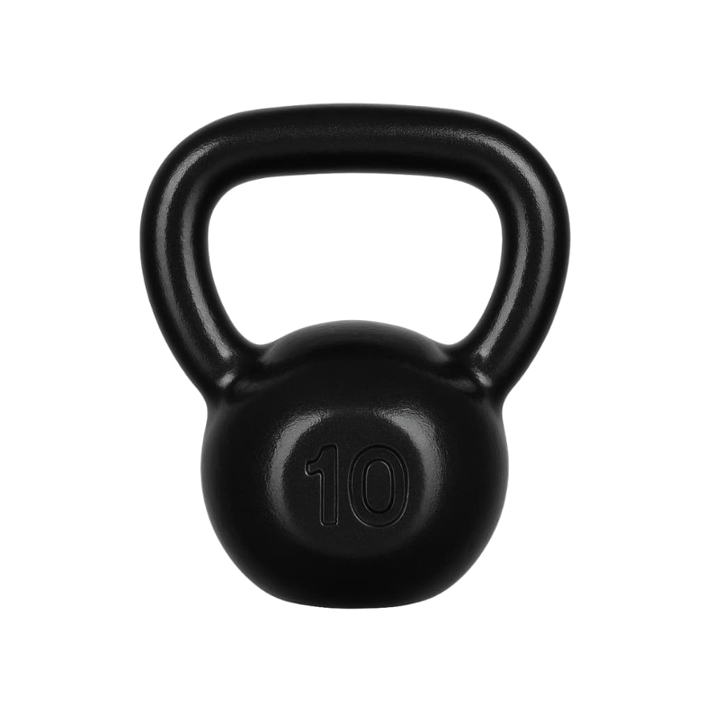 Kettlebell Emborrachado Treinamento Funcional - 10 Kg Cor Preto