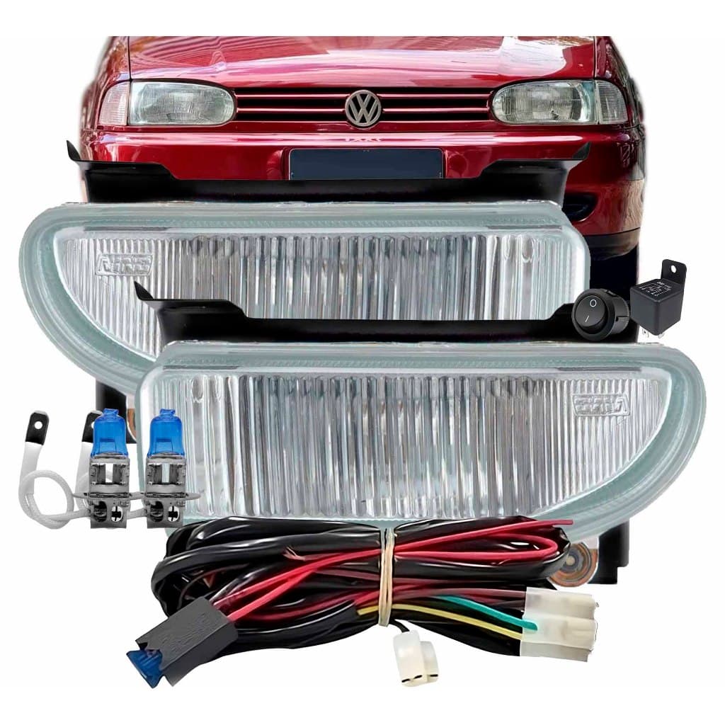 Farol de Milha Gol 95 96 97 98 99 à 2003 Vidro Kit Farol de Milha Completo Gol Bola Saveiro Parati