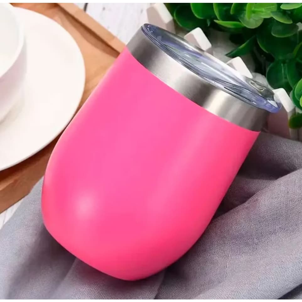 Copos Térmico Cuia 360ML Inox Com Tampa Acrílica Varias Cores Copo Térmici Cuia Cerveja bebidas