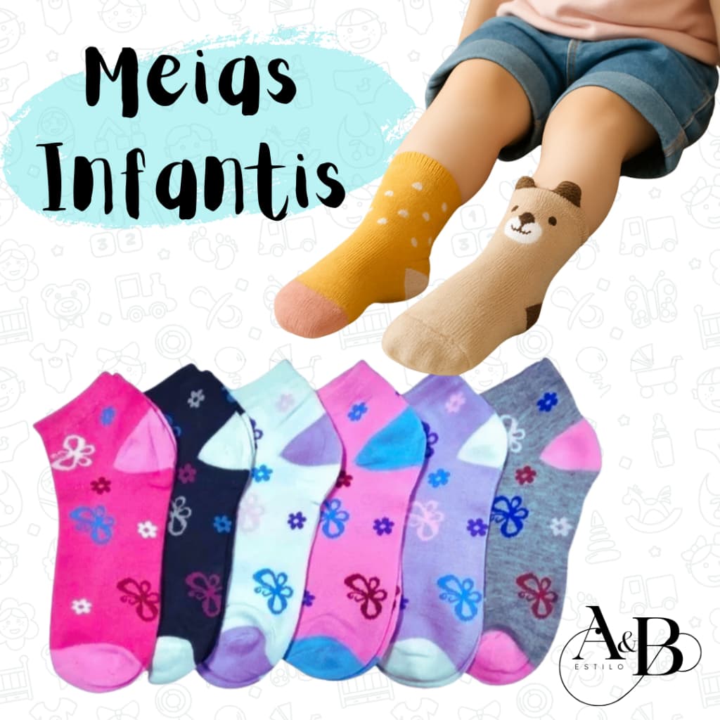 Kit Meias Coloridas para Crianças – Conforto Diário