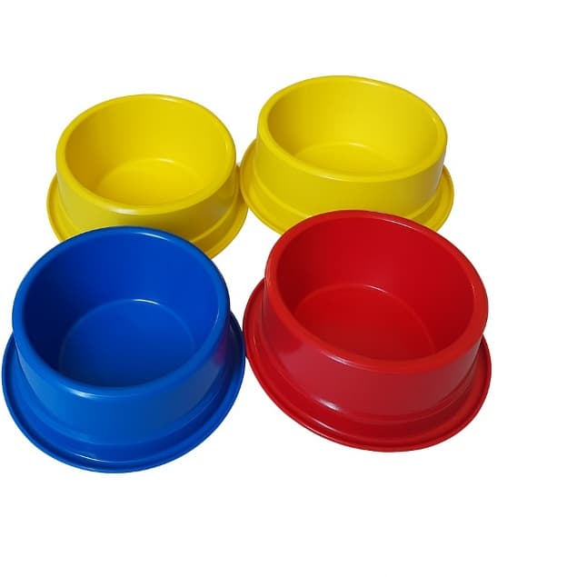 Kit Comedouros Bebedouros com borda Pet 500 ML Resistente Livre de BPA 2 comedouro 2 bebedouro