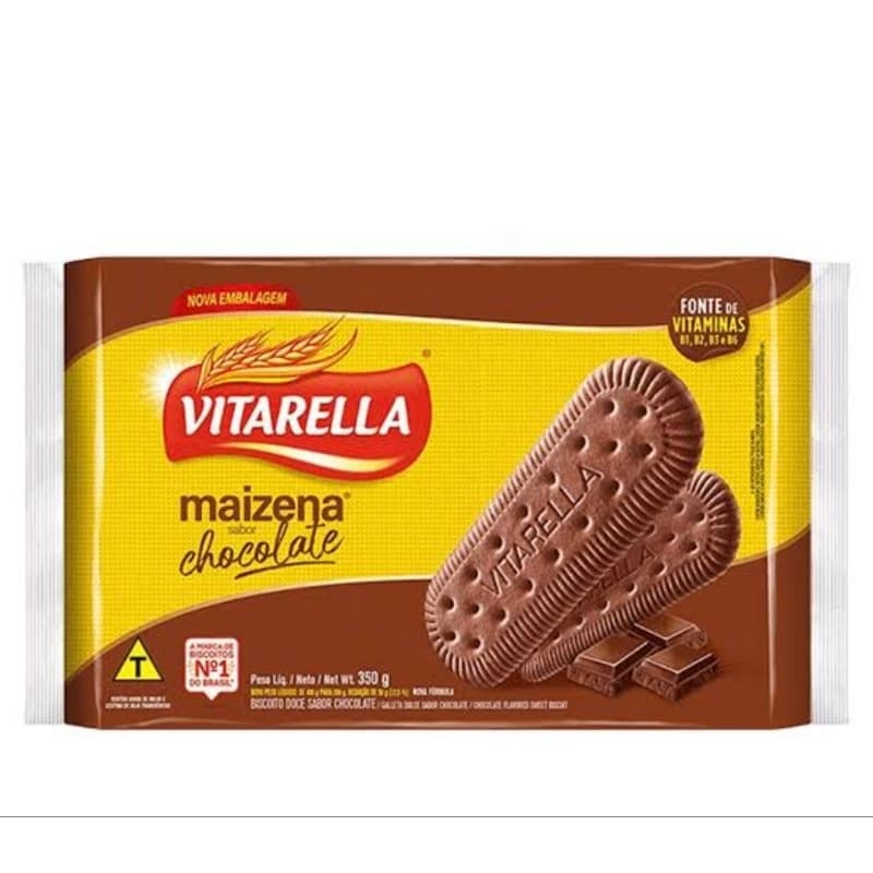 Kit 6 Pacotes de Biscoitos Maria Chocolate Vitarella 350g