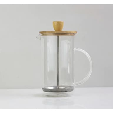 PRENSA FRANCESA DE VIDRO BOROSSILICATO E TAMPA DE BAMBU 600ML - CLINK ck6286