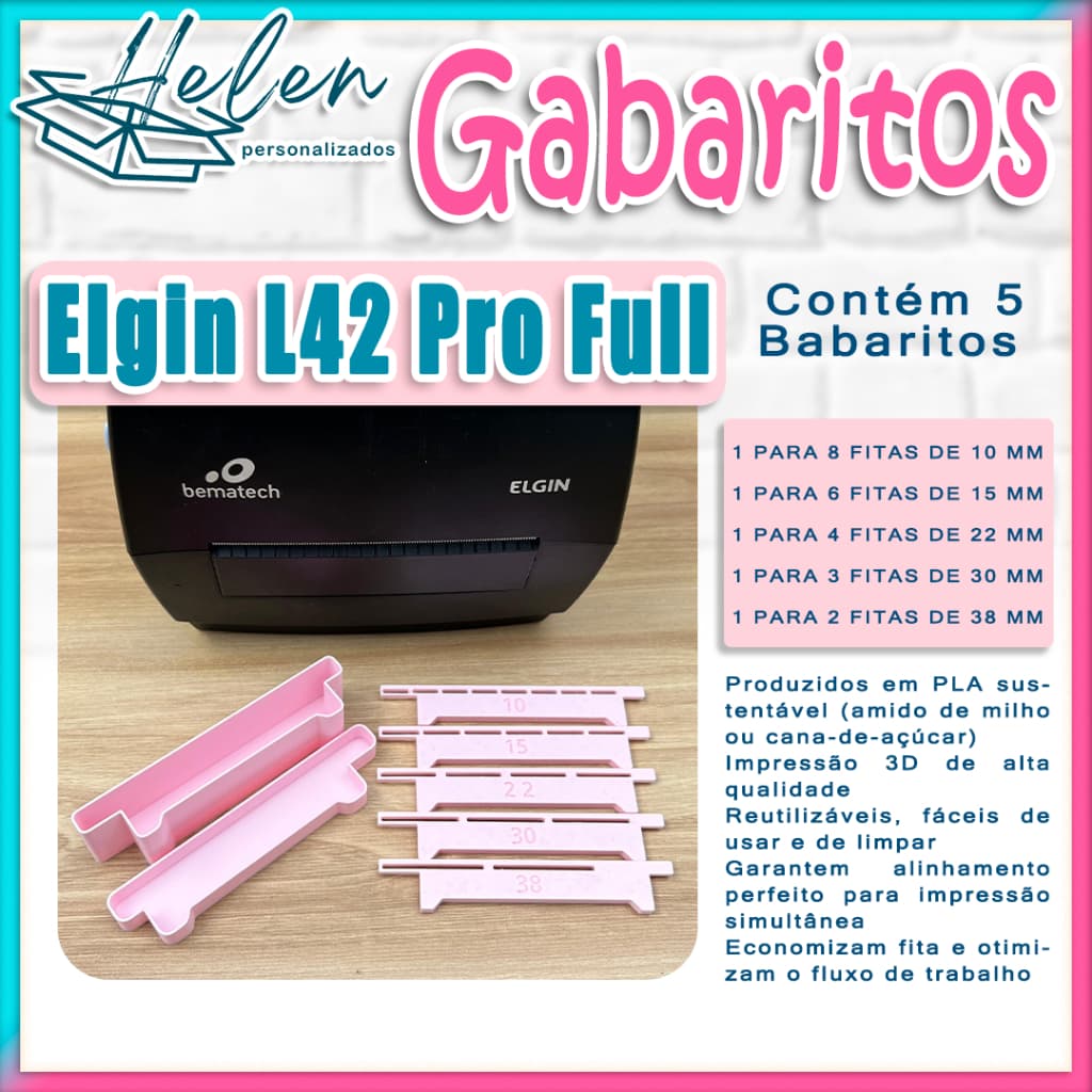 ELGIN L42 PRO KIT ADAPTADOR PARA IMPRESSÃO SIMULTÂNEA DE FITAS CETIM