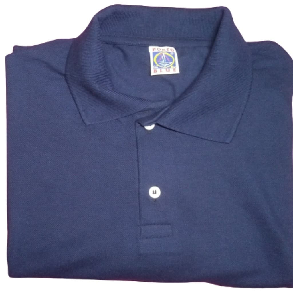 Camisa Polo Azul Marinho Masculina Plus Size Masculina Piquet