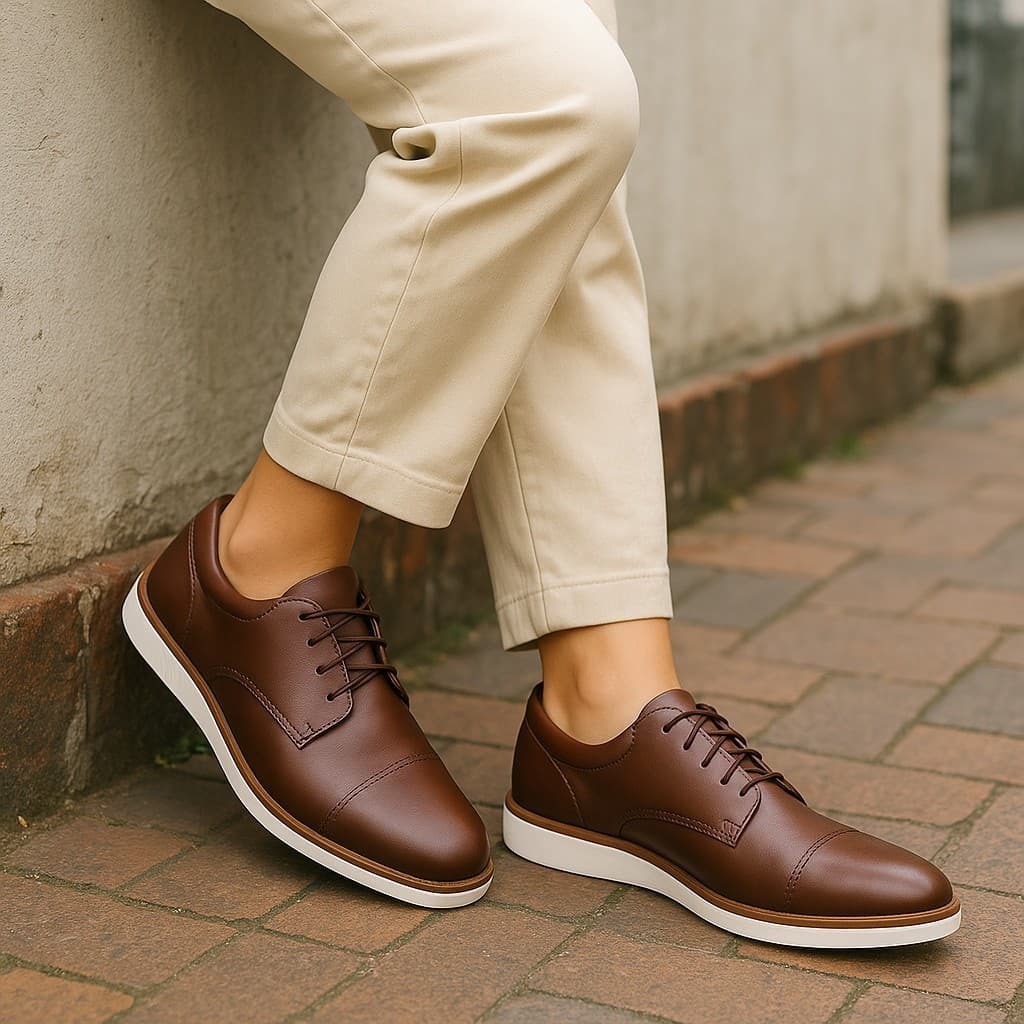 Tênis Masculino Social Bico Fico - Elegância e Maciez