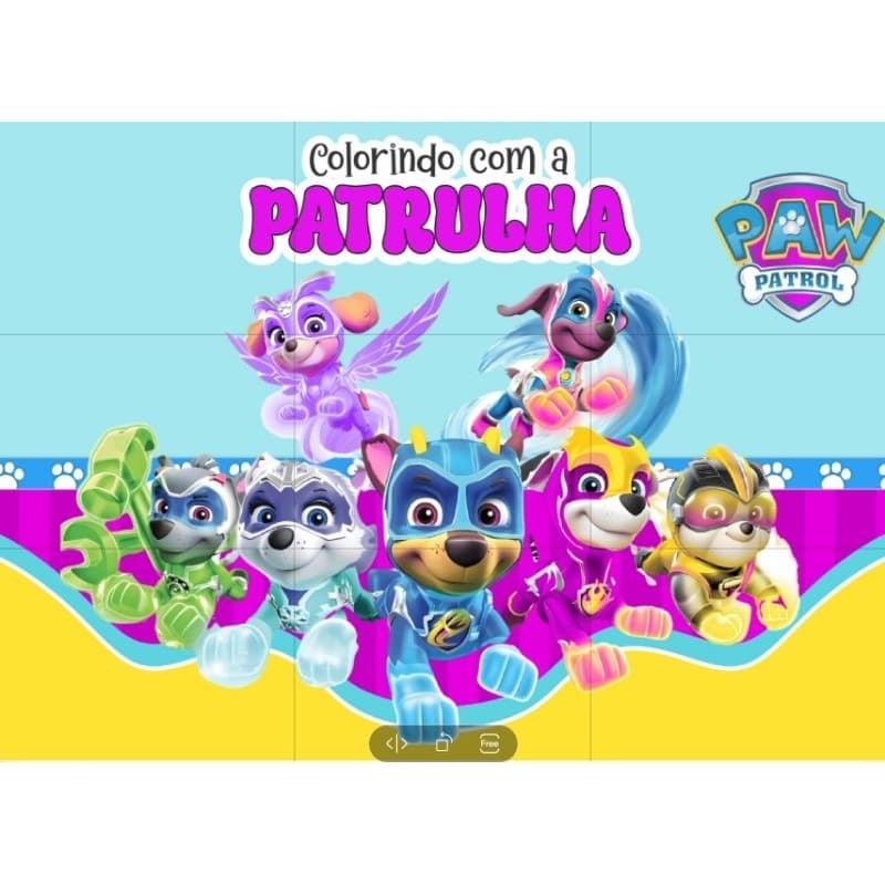 Livrinho de Colorir Patrulha Canina menina A5 50 Folhas